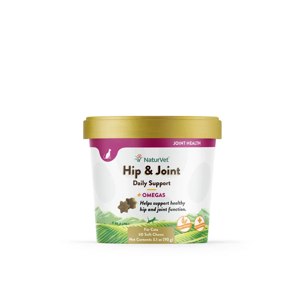 NaturVet Hip & Joint Soft Chews 60-Count, Cat Supplement