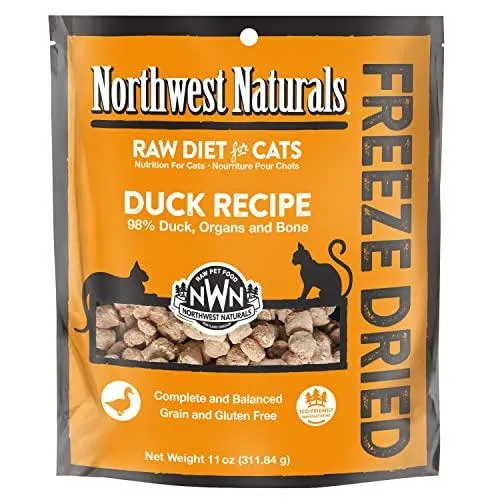 Northwest Naturals Freeze Dried Duck Cat Recipe Freeze-Dried Cat Treats - 11 oz Bag