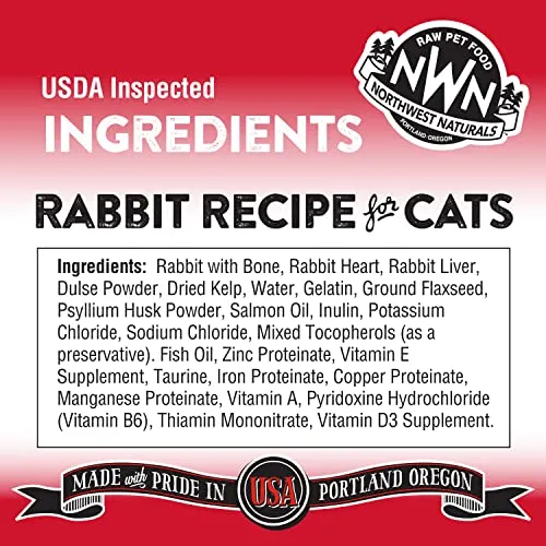 Northwest Naturals Freeze Dried Rabbit Cat Recipe Freeze-Dried Cat Treats - 4 oz Bag