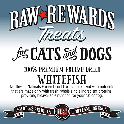 Northwest Naturals Freeze Dried Whitefish Freeze-Dried Cat and Dog Treats - 2.5 oz Bag