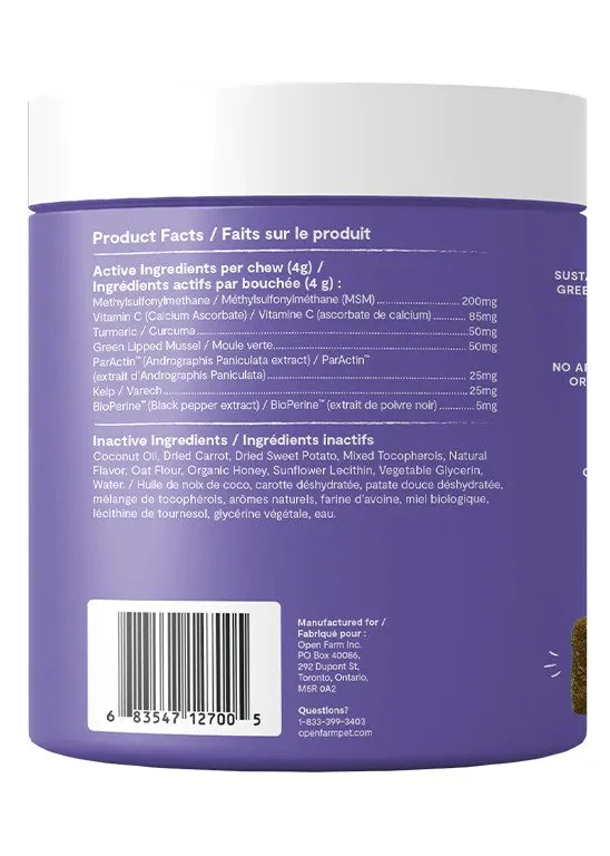 Open Farm Dog Supplement Hip & Joint Chew