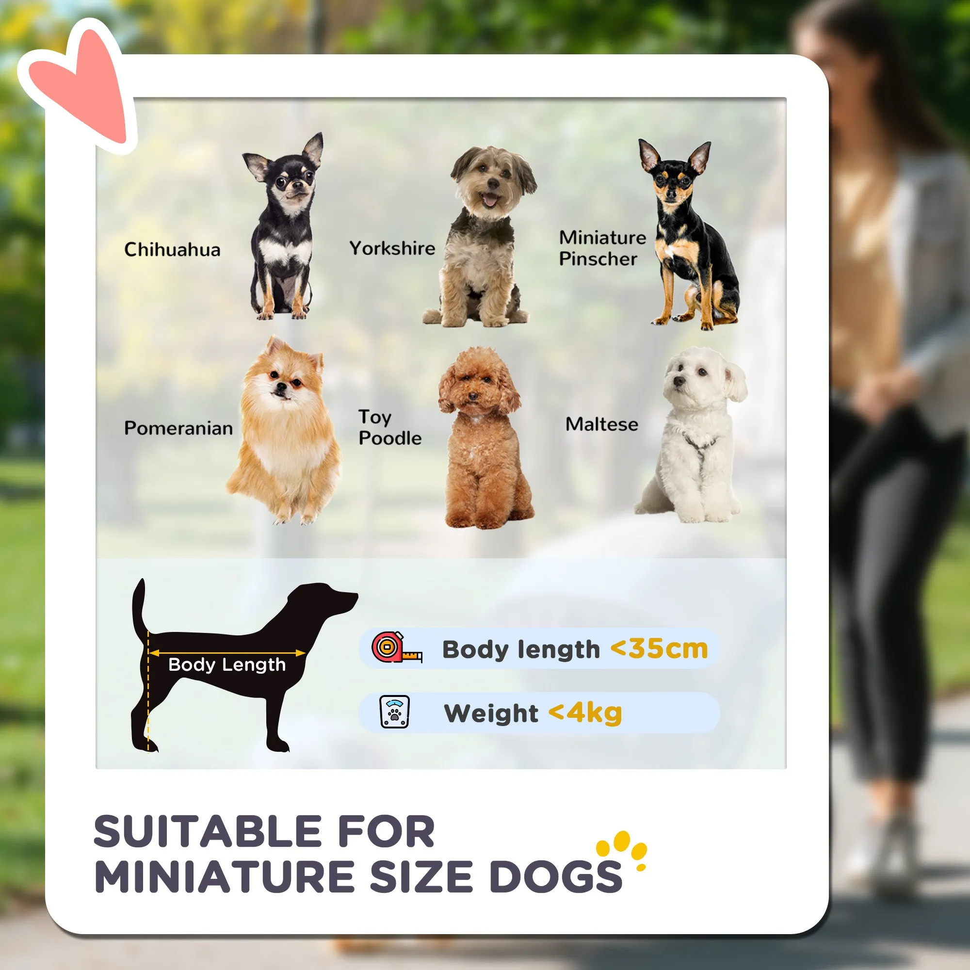 PawHut 3 in 1 Pet Stroller, Folding 4 Wheels Dog Pram with Detachable Carrier for Mini Dogs Cats, Black