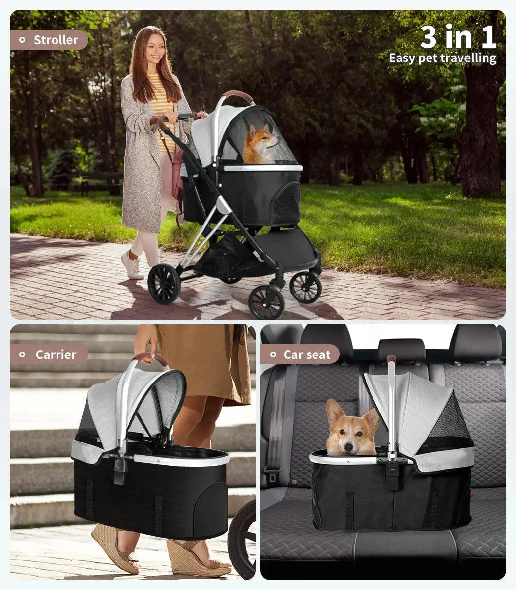 PaWz 4 Wheels Pet Stroller Deluxe