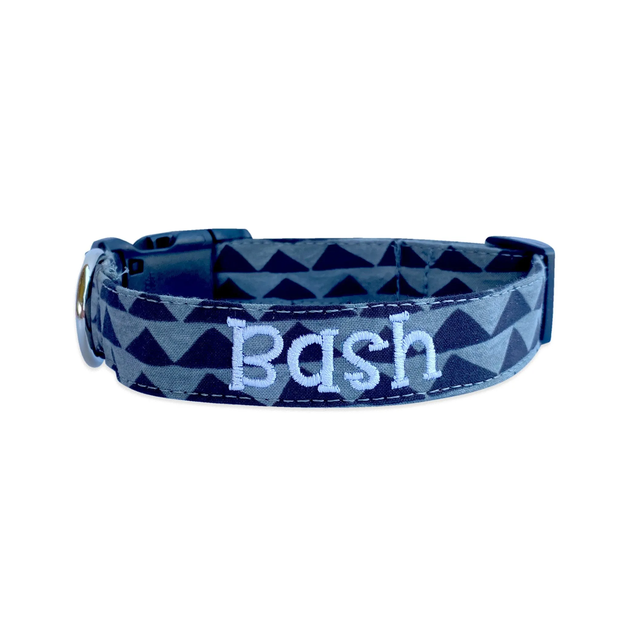Personalized Dog Collar | Blue Triangles Dog Collar | Duke and Fox®