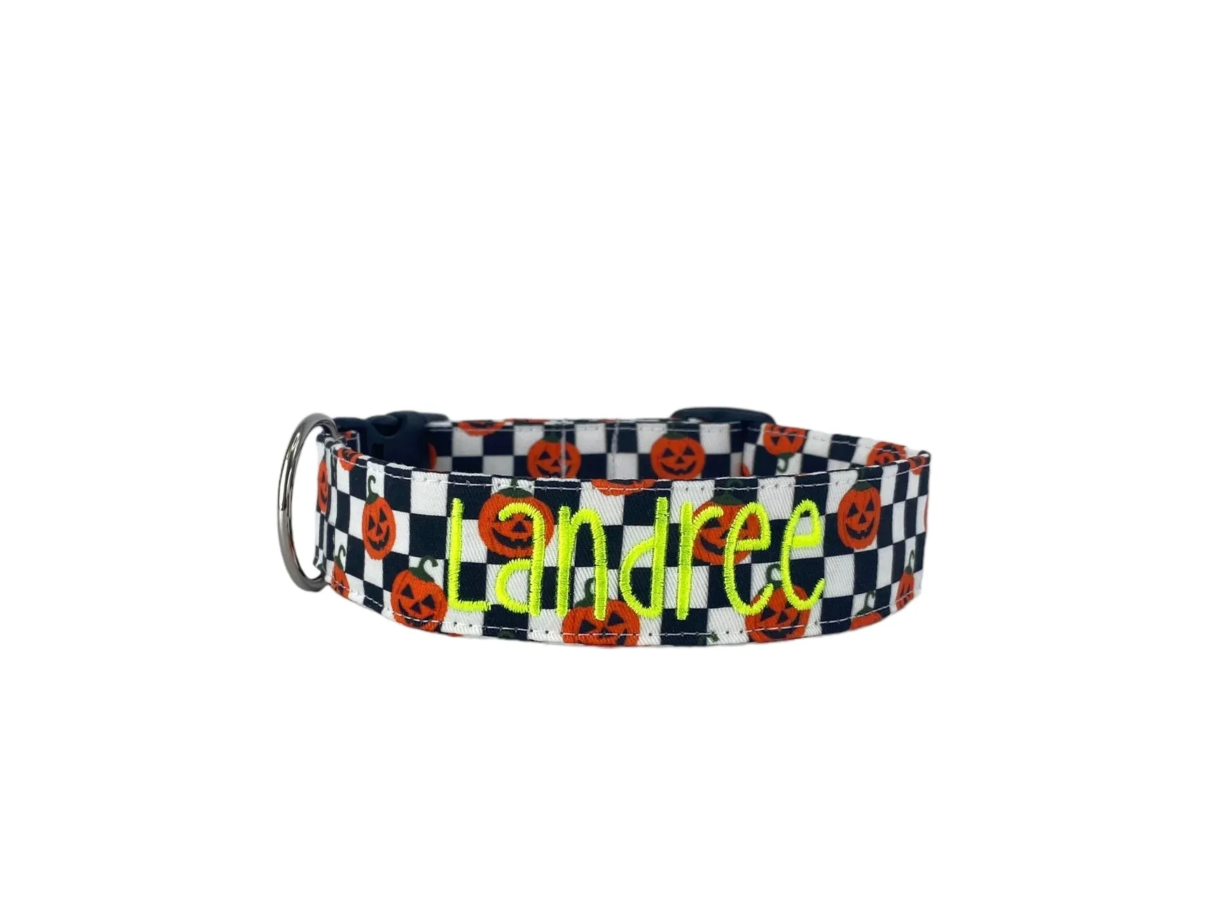 Personalized Dog Collar | Halloween Check Dog Collar | Duke & Fox