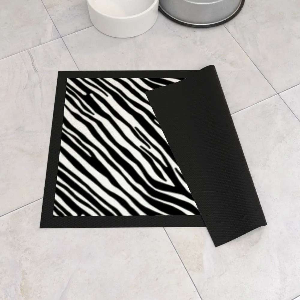 Pet Bowl Mats - Zebra