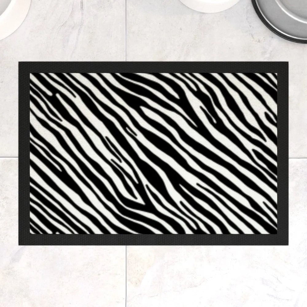Pet Bowl Mats - Zebra