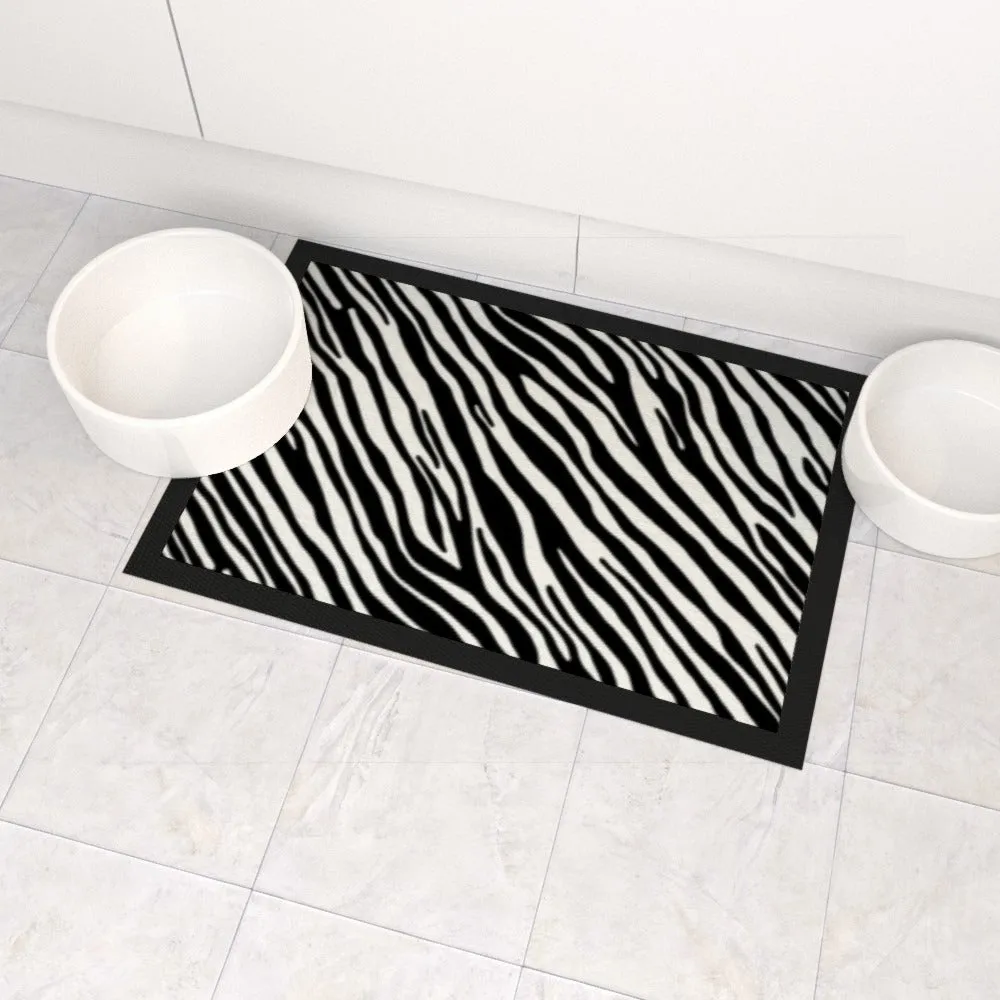 Pet Bowl Mats - Zebra