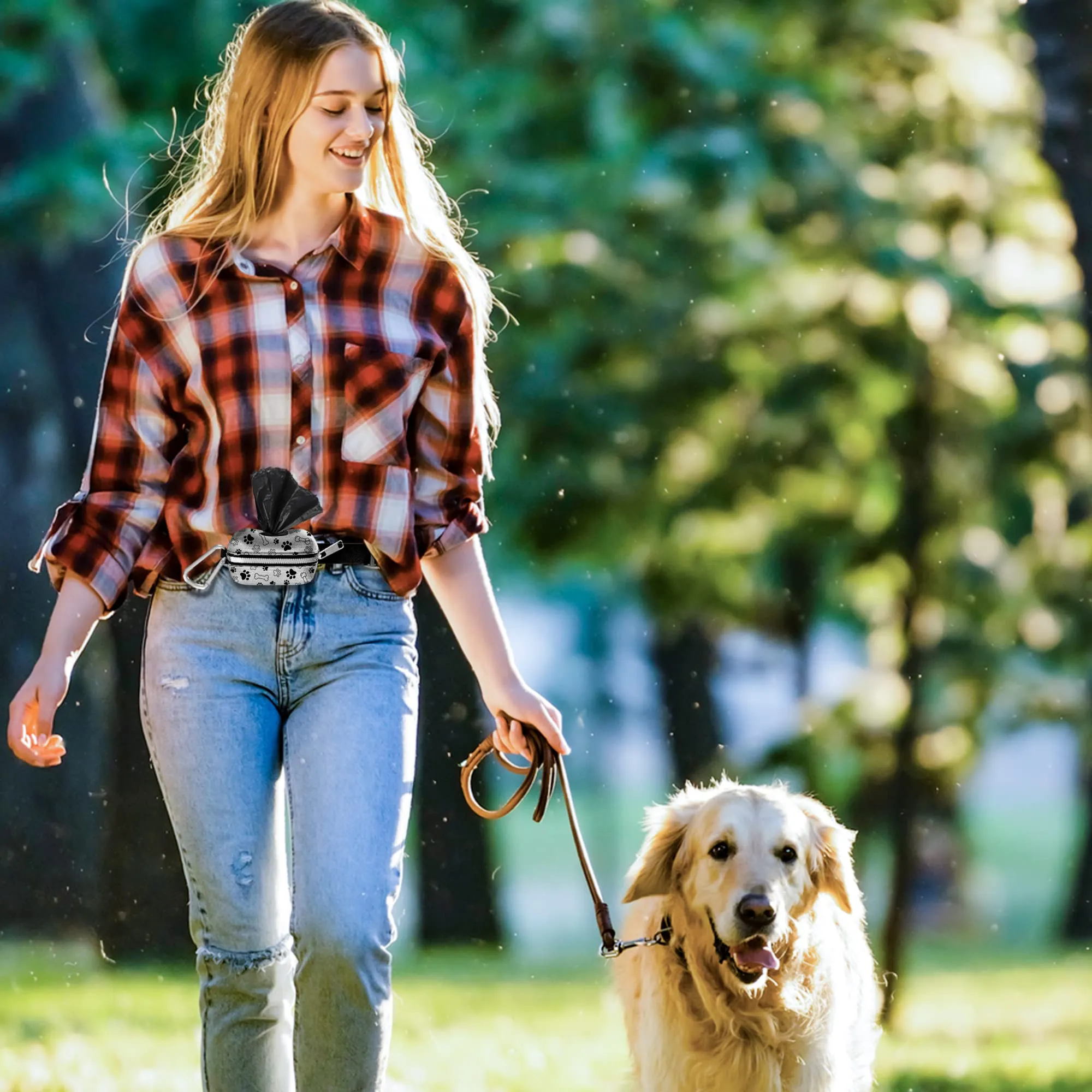 Pet Dog Waste Dispenser Bag with Disposable Dog Poop Waste Bags