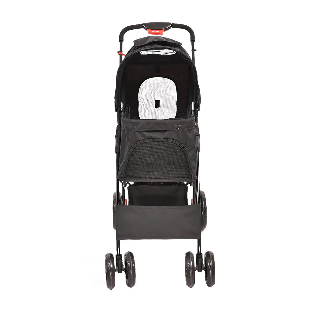 Pet Stroller 4 Wheels Dog Cat Cage Puppy Pushchair Travel Walk Carrier Pram