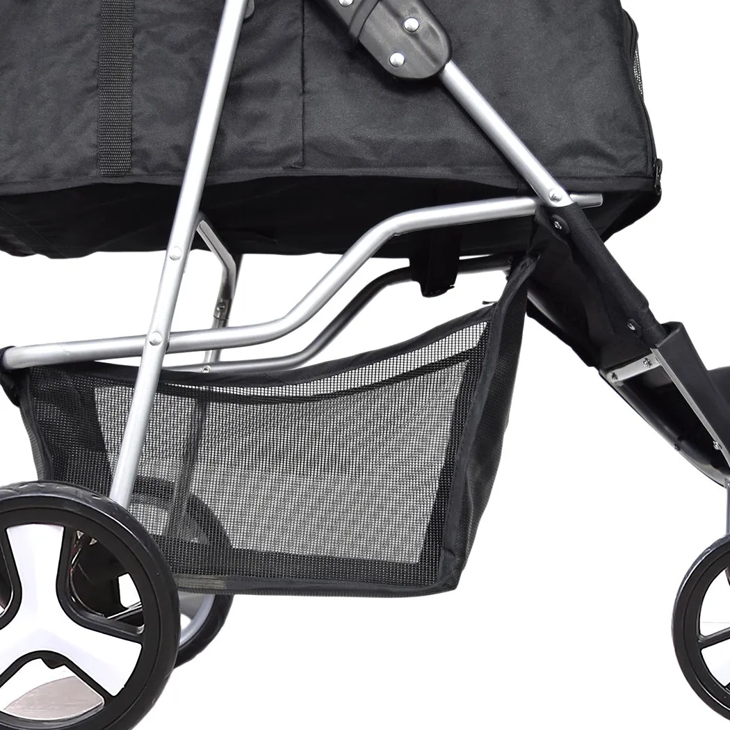 Pet Stroller 4 Wheels Dog Cat Cage Puppy Pushchair Travel Walk Carrier Pram