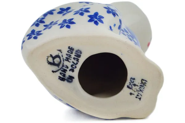 Polish Pottery 10" Cat Figurine Divine Cobalt UNIKAT