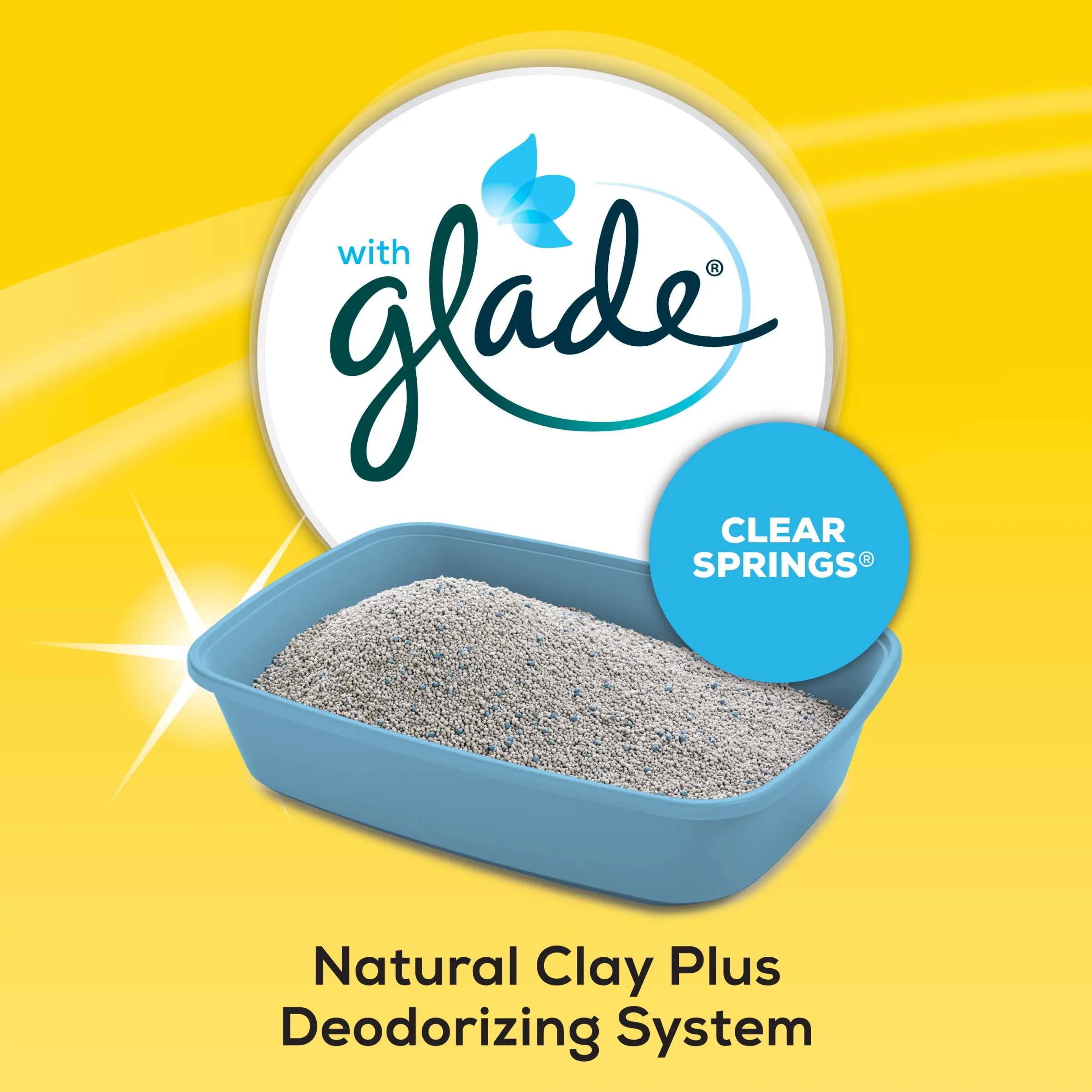 Purina Tidy Cats Clumping Cat Litter, Glade Clear Springs Multi Cat Litter, 35 lb. Pail
