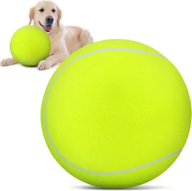QDAN Giant Large Tennis Ball for Dogs: 9.5" Big Balls for Dog for Outdoor Play, Big Tennis Ball Dogs Toy, Tennis Ball for Small Medium Large Dog, Pet Balls, Yellow