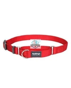 Red Dingo Martingale Half Check Collar in Red for Dogs