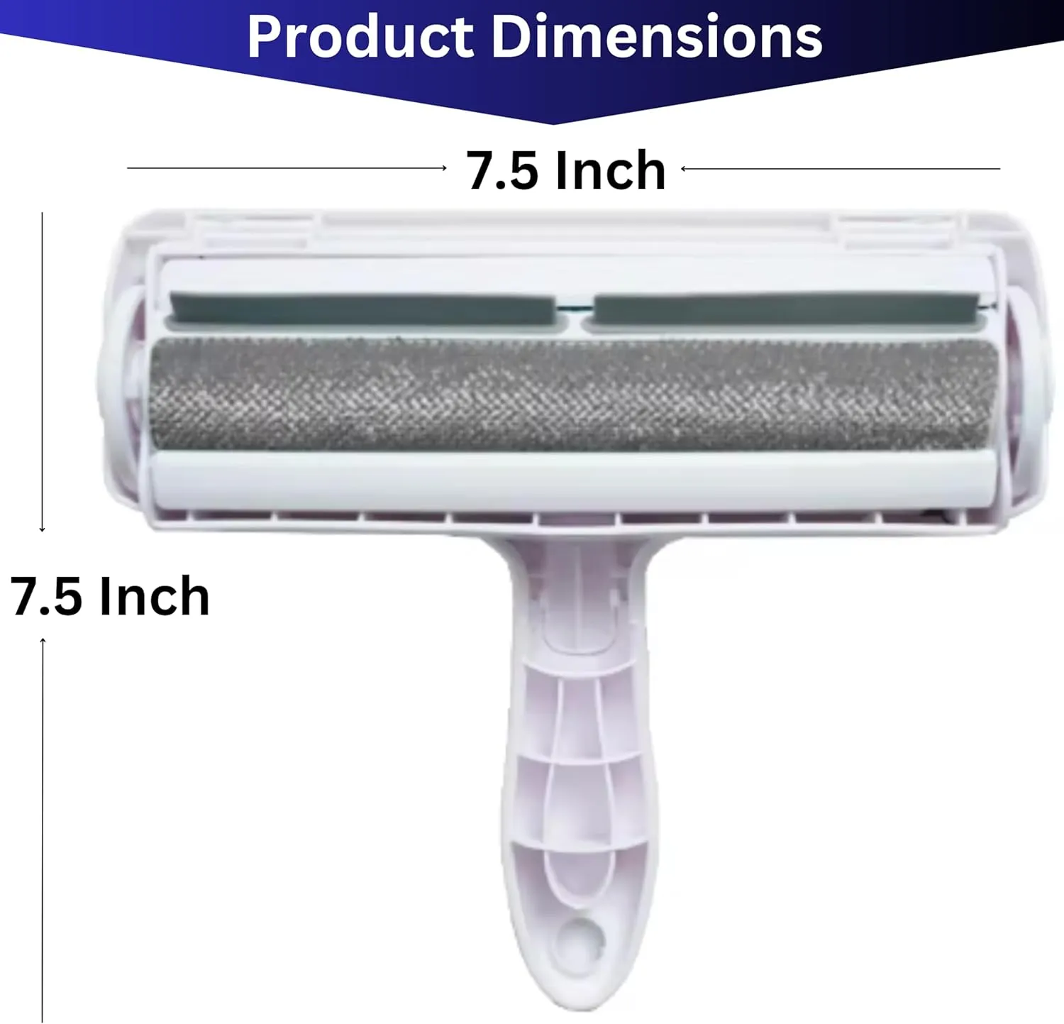 Roller Pet Hair Remover and Reusable Lint Roller, Cat and Dog Hair Remover for Furniture, Multi-Surface Fur Removal Tool, Remove and Dispose of Hair, Washable Lint Roller Easy to Use (Grey), Gray