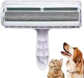 Roller Pet Hair Remover and Reusable Lint Roller, Cat and Dog Hair Remover for Furniture, Multi-Surface Fur Removal Tool, Remove and Dispose of Hair, Washable Lint Roller Easy to Use (Grey), Gray