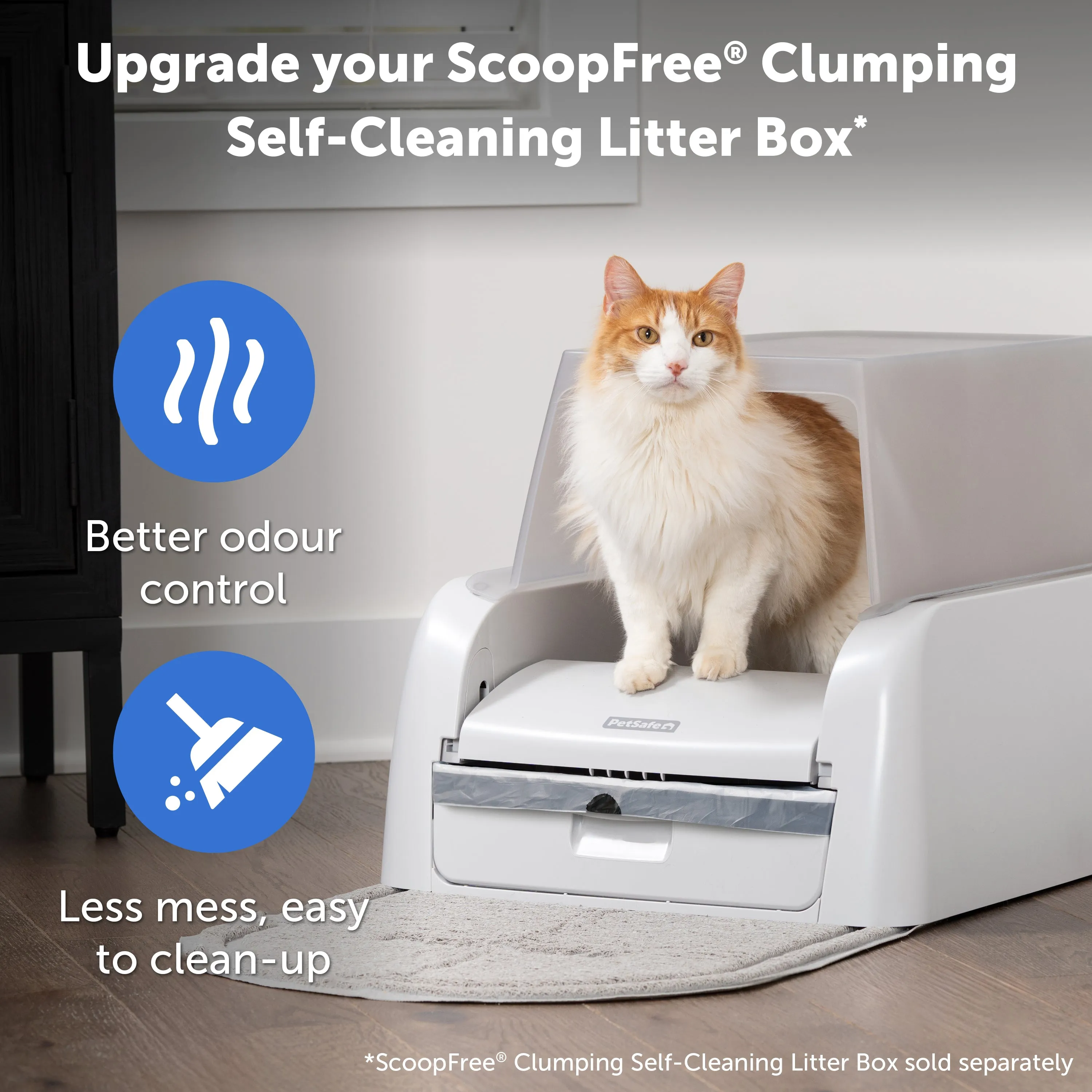 ScoopFree® Clumping Self-Cleaning Litter Box Hood and Accessory Bundle