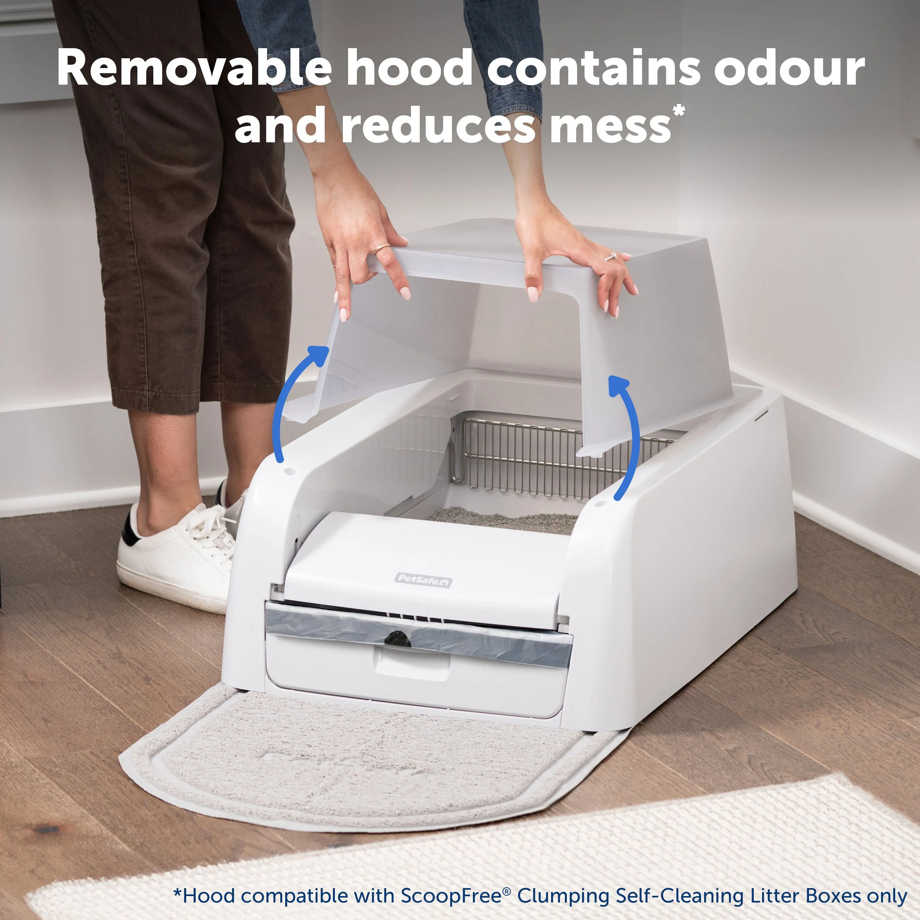 ScoopFree® Clumping Self-Cleaning Litter Box Hood and Accessory Bundle