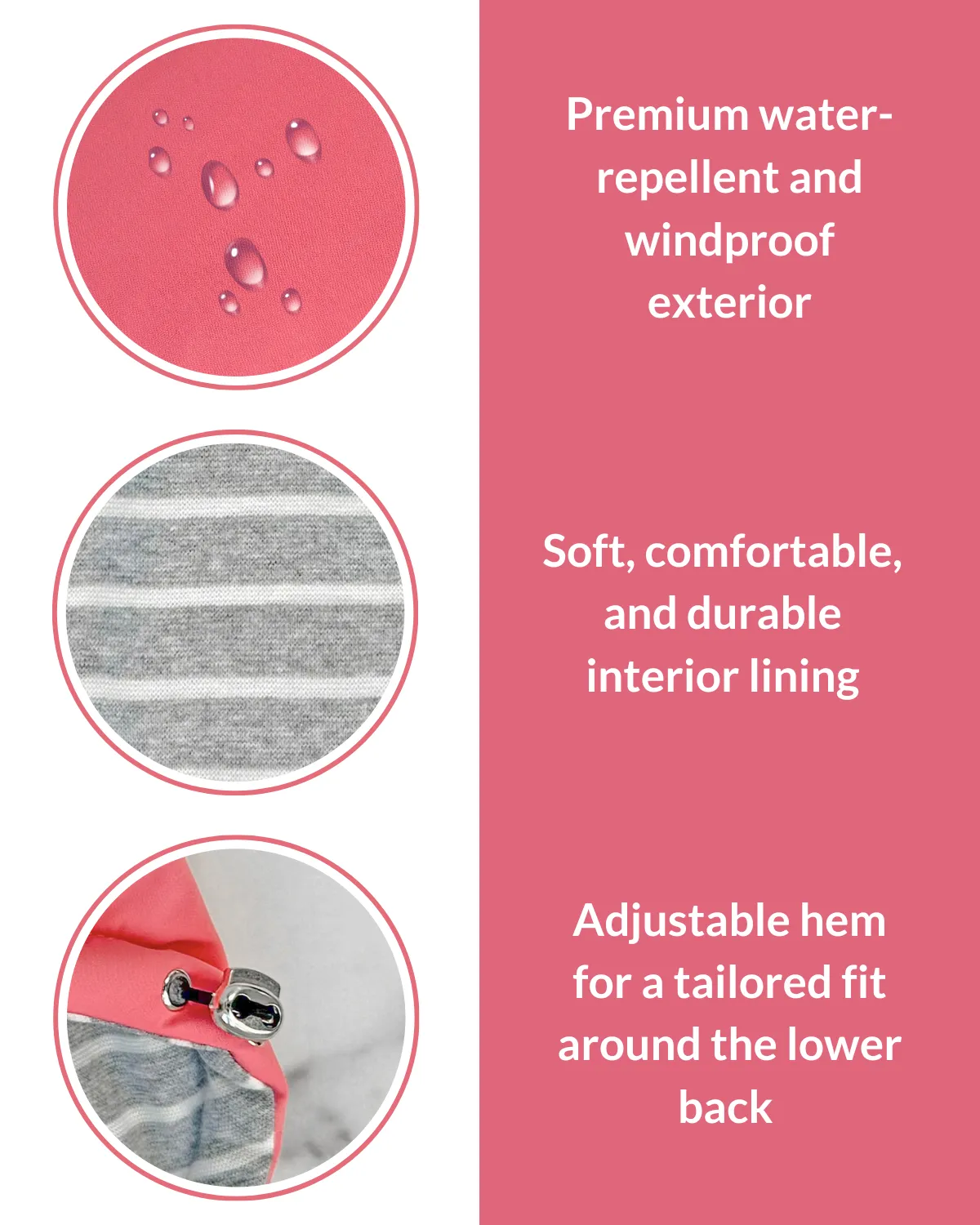 Snowline™ Puffer Dog Coat - Rose Petal Pink