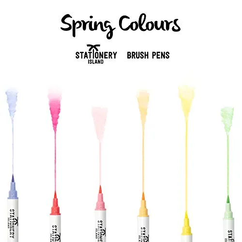 Spring Colours Brush Pens - Pack of 6