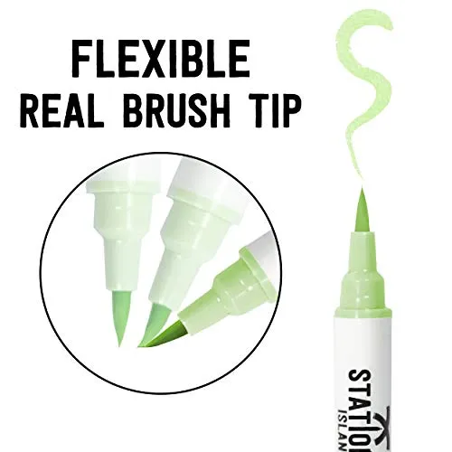 Spring Colours Brush Pens - Pack of 6