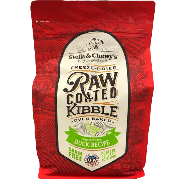 Stella & Chewy's Raw Coated Kibble Cage Free Duck Recipe Dry Dog Food