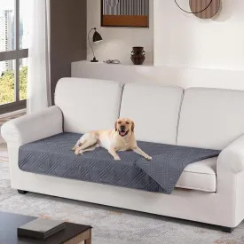 TAOCOCO 100% Waterproof Reversible Couch Cushion Cover for Dogs & Pets - Chaise & Sectional Sofa U Shape Couch Furniture Protector - Dark Grey