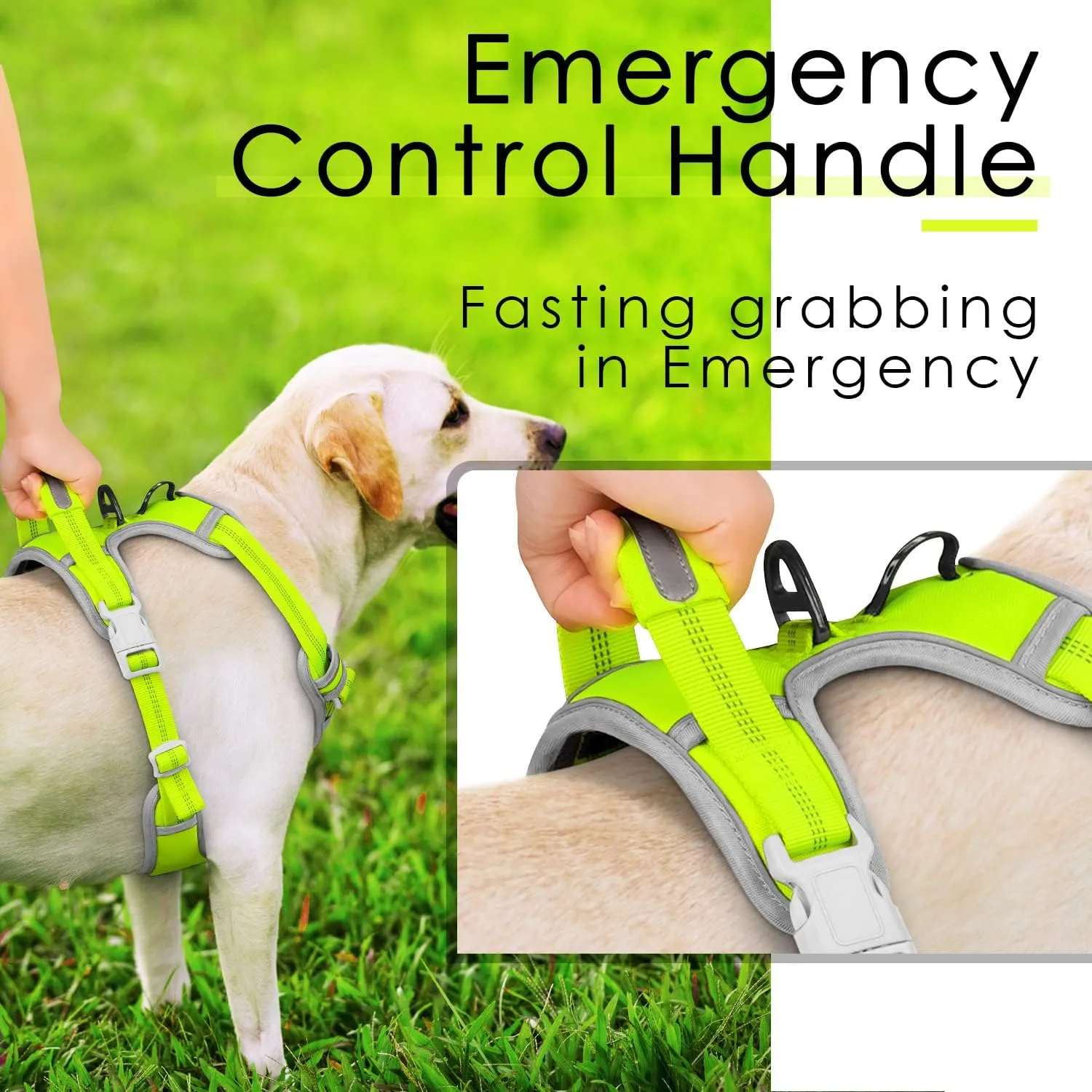 ThinkPet No Pull Harness Breathable Sport Vest with Handle-Dog Harnesses Reflective Adjustable for Medium Large Dogs