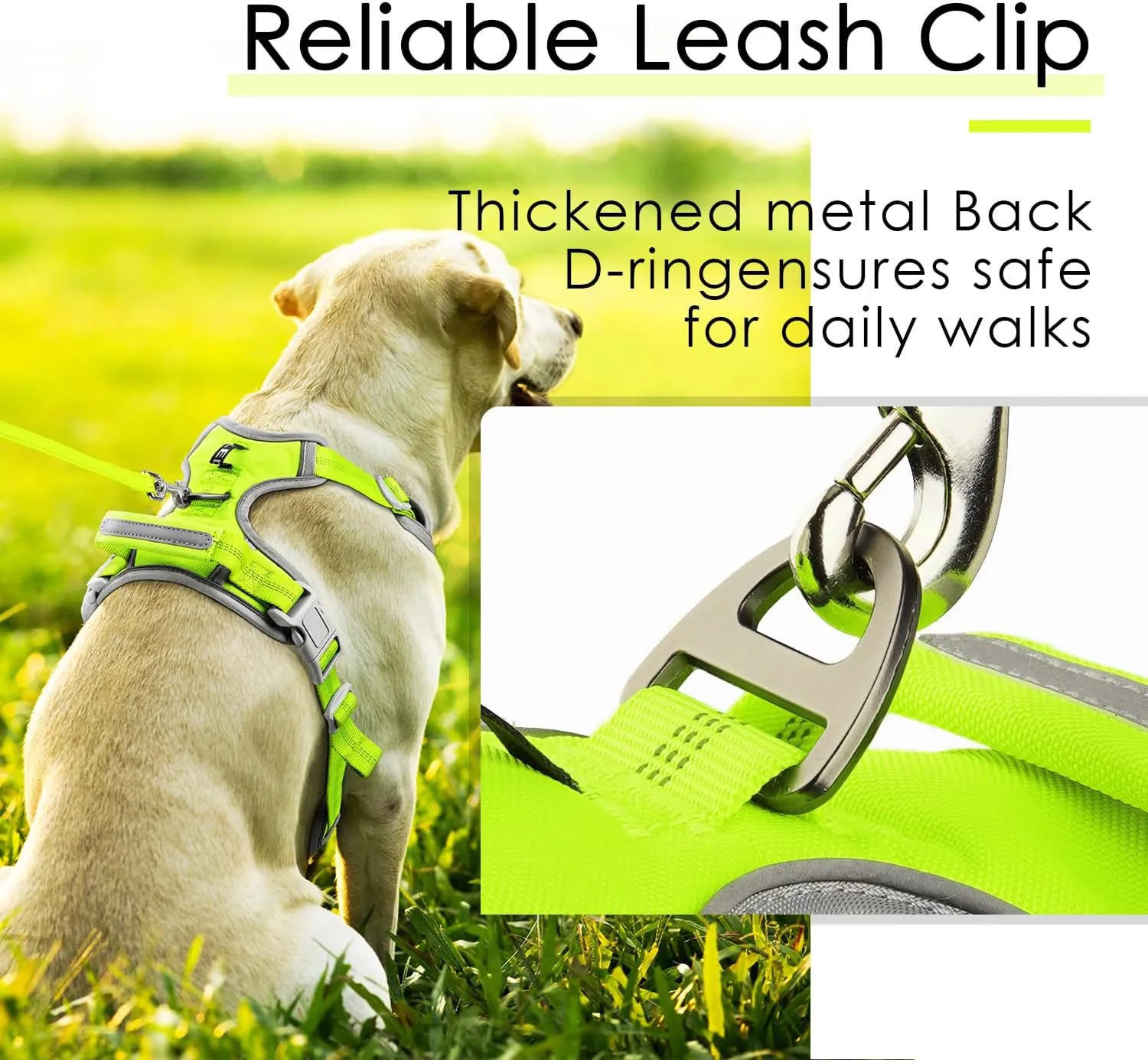 ThinkPet No Pull Harness Breathable Sport Vest with Handle-Dog Harnesses Reflective Adjustable for Medium Large Dogs