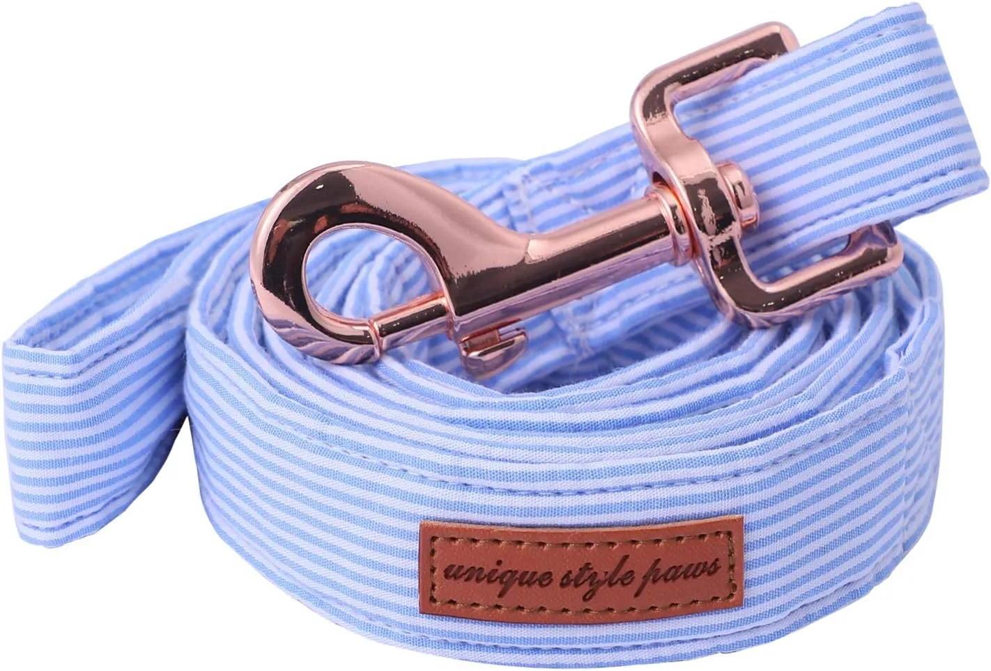 Unique Style Paws Durabel Dog Leash Matching Collar 6 Colors and 3 Size Soft and Comfy Handle for Dogs and Cats