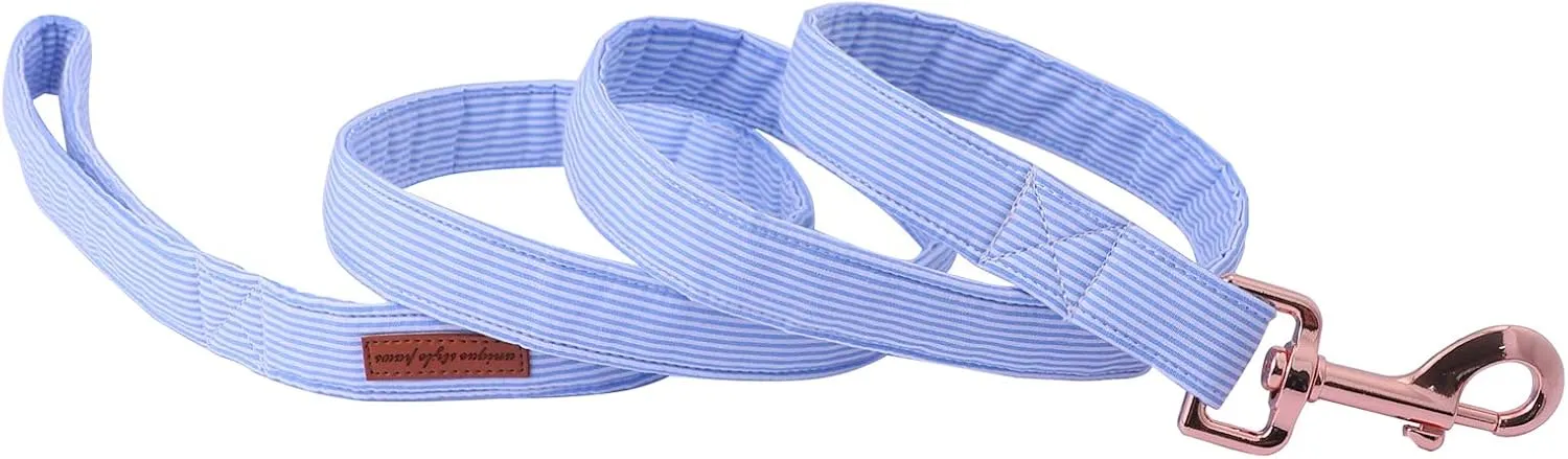Unique Style Paws Durabel Dog Leash Matching Collar 6 Colors and 3 Size Soft and Comfy Handle for Dogs and Cats