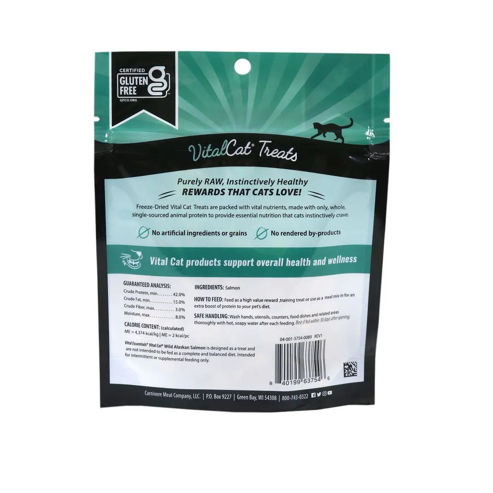 Vital Essentials Vital Cat Freeze Dried Grain Free Wild Alaskan Salmon Cat Treats