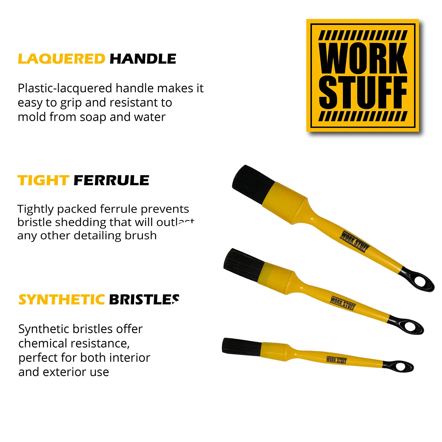 WORK STUFF | Detailing Brush Black 3 pack