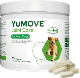 YuMOVE Hip and Joint Supplement for Dogs with Glucosamine, Green Lipped Mussel, Chondroitin, MSM, Omega 3 & Hyaluronic Acid - Joint Support Supplement - for Adult Dogs 300 Tablets