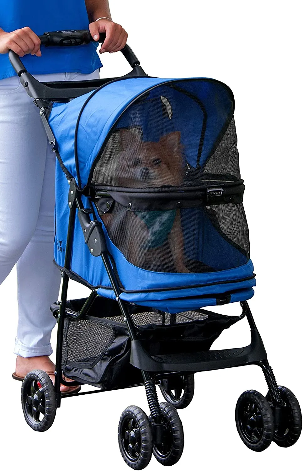 Zipperless Pet Stroller - Pet Gear Happy Trails No-Zip Pet Stroller