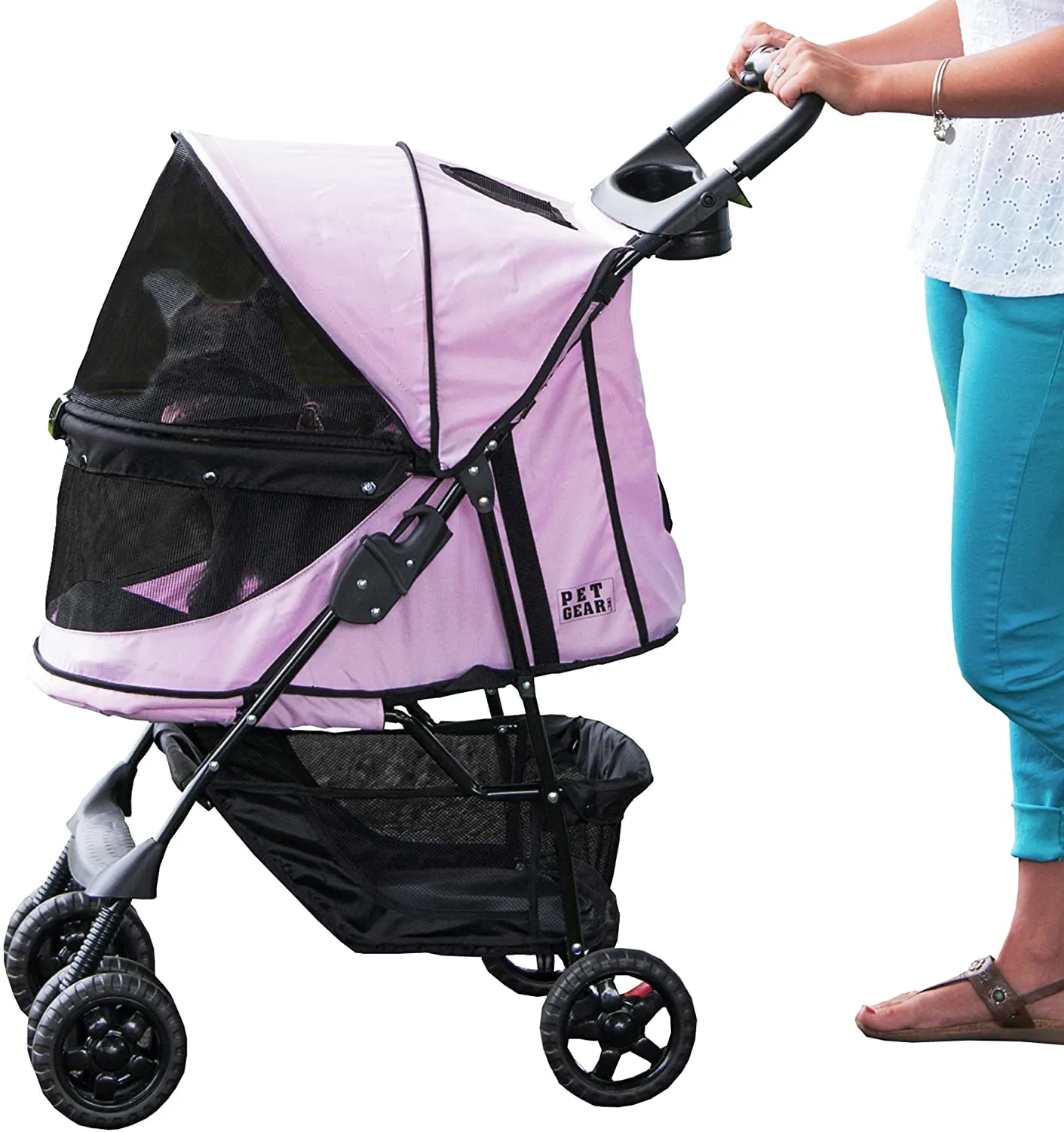Zipperless Pet Stroller - Pet Gear Happy Trails No-Zip Pet Stroller