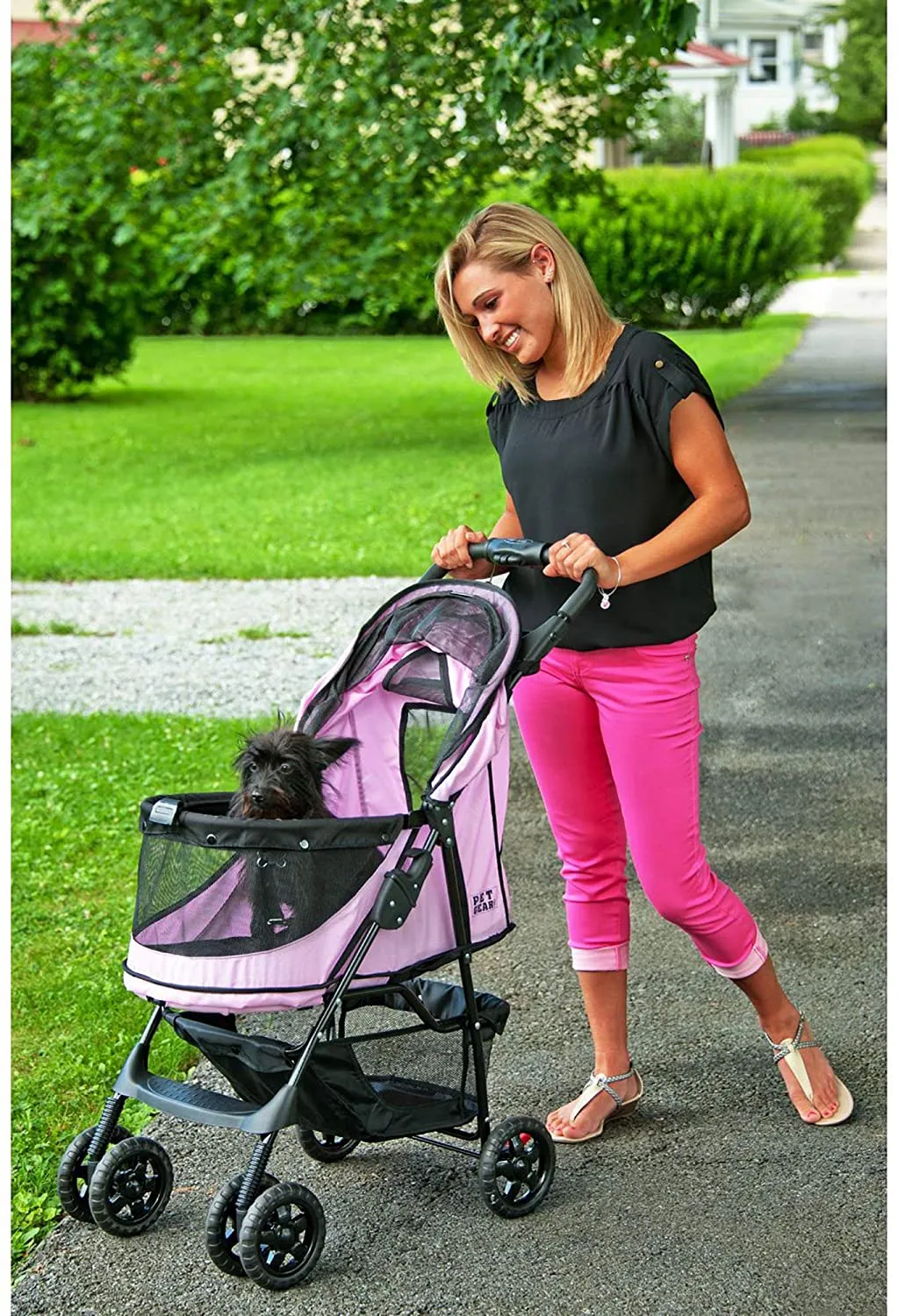Zipperless Pet Stroller - Pet Gear Happy Trails No-Zip Pet Stroller
